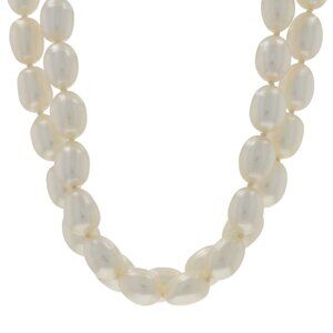 Slane & Slane Freshwater Pearls Knotted Double Strand Necklace 16" Sterling 925